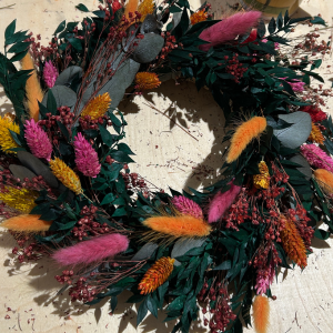 Trockenblumen Adventskranz Workshop Hamburg